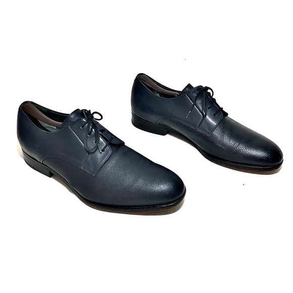 LANVIN Navy Blue Leather Derby main image 10